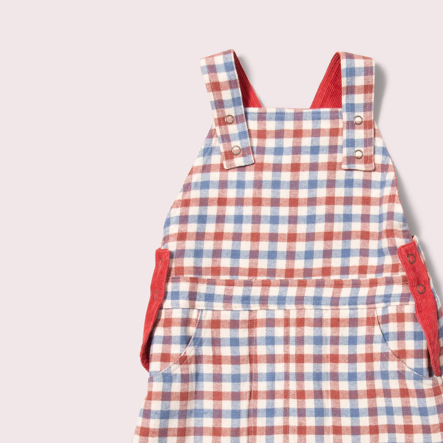 Little Green Radicals Organic Girls' Reversible Pinafore Dress- Holly Berry