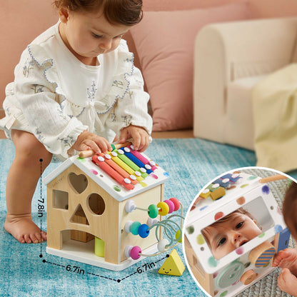 Cottage Activity Cube - Rainbow