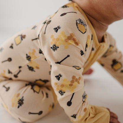 Baby Bamboo Viscose Long Sleeve Zip Romper with Footies | babysprouts