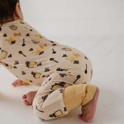 Baby Bamboo Viscose Long Sleeve Zip Romper with Footies | babysprouts