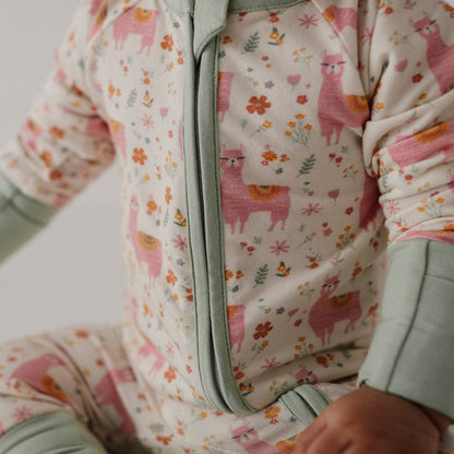Baby Bamboo Viscose Long Sleeve Zip Romper with Footies | babysprouts