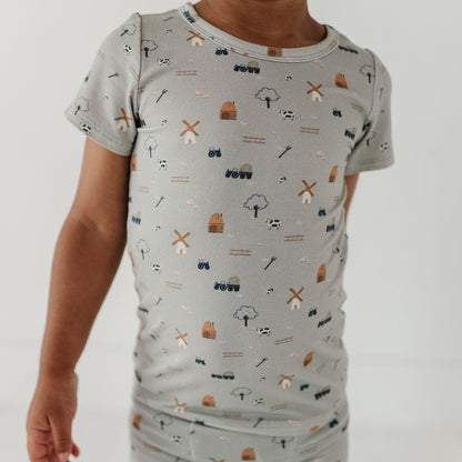 Kids Bamboo Viscose Short Sleeve Lounge Set - Pajamas | babysprouts