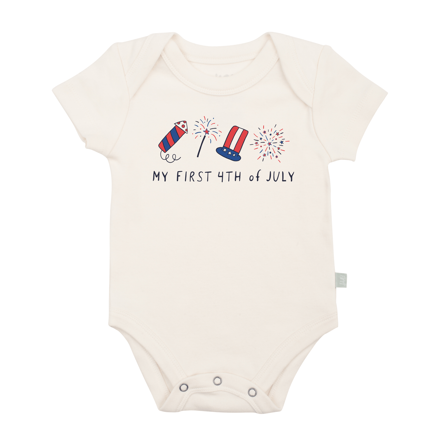 Organic Cotton Bodysuit - My First 4th of July