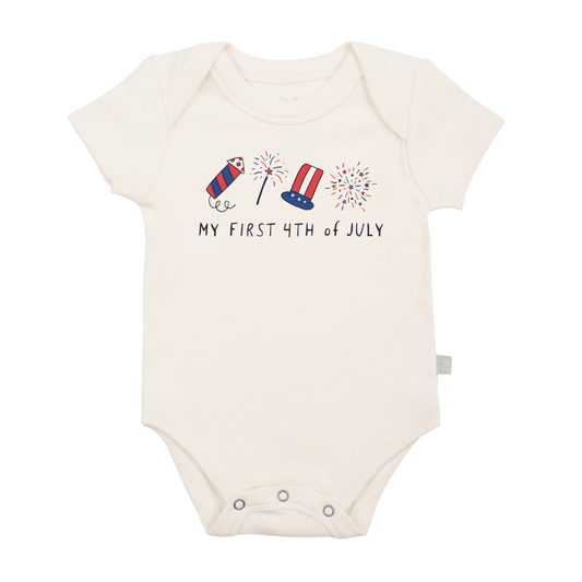 Organic Cotton Bodysuit - My First 4th of July