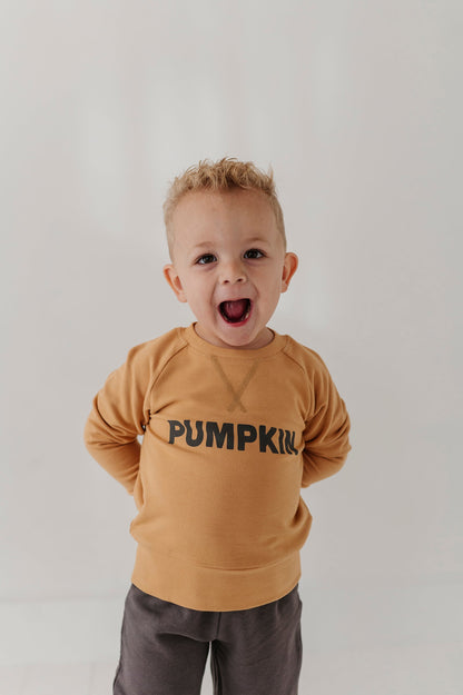 Bamboo Terry Raglan Sweatshirt - Pumpkin
