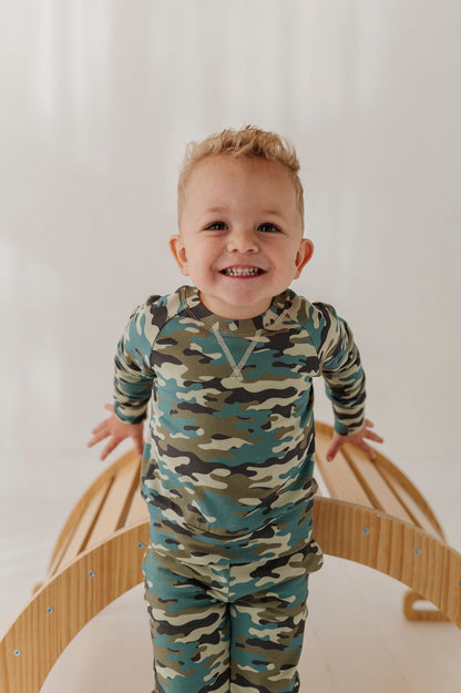Bamboo Raglan Sweatshirt - Camouflage