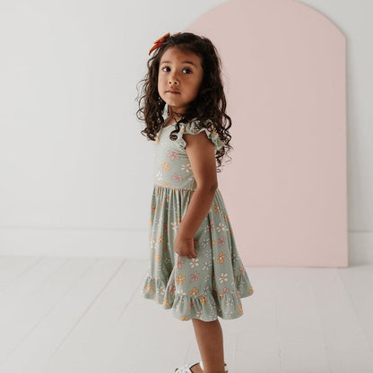 Girls Bamboo Viscose Sleeveless Twirl Dress - Kids Dress | babysprouts
