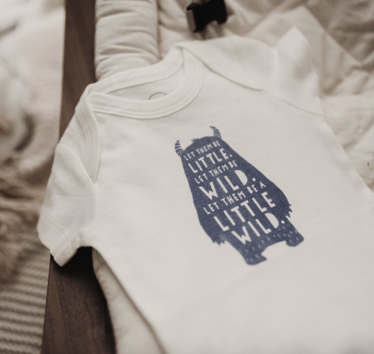 Wild Child Organic Cotton Baby Bodysuit - Finn + Emma