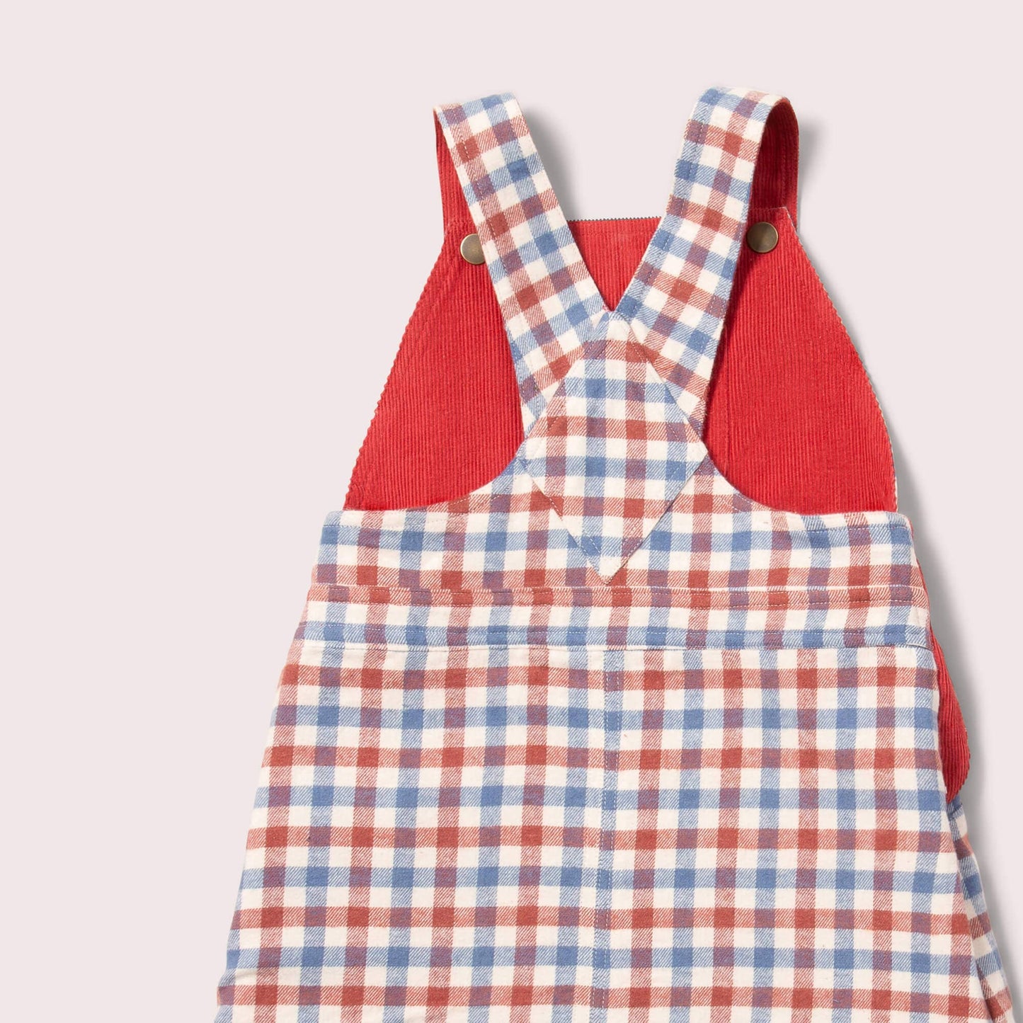 Little Green Radicals Organic Girls' Reversible Pinafore Dress- Holly Berry