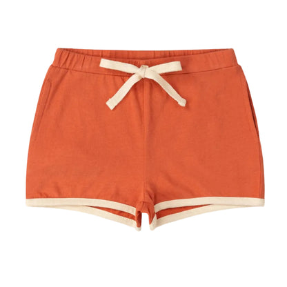 Little Green Radicals Organic Cotton Kids Shorts - Burnt Ochre