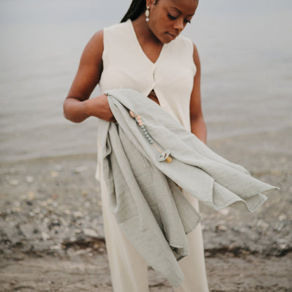 Muslin swaddle blanket, various colors*