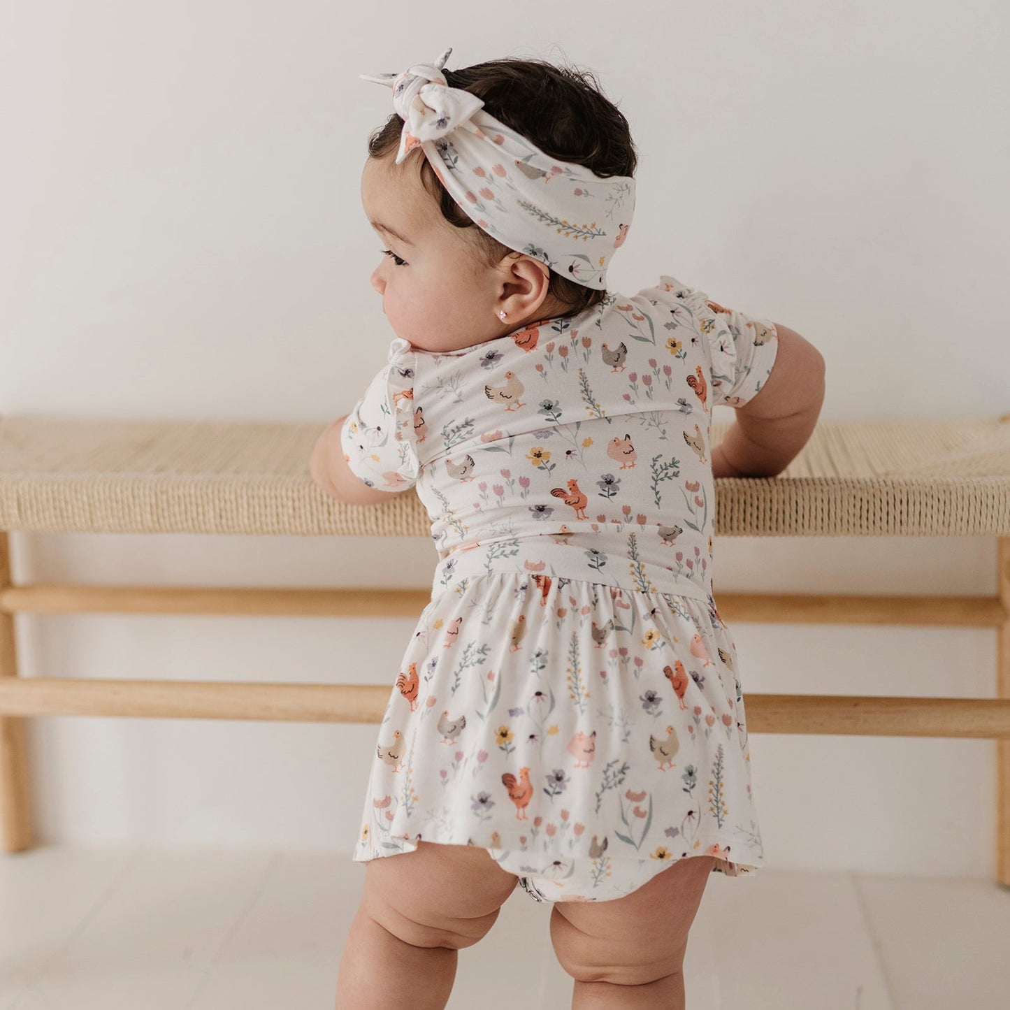 Baby Girl Bamboo Viscose Bodysuit Dress - Soft Baby Outfit | babysprouts