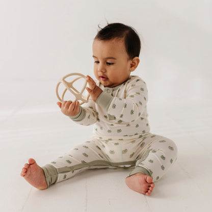 Bamboo Snap Romper - Miniature Frogs