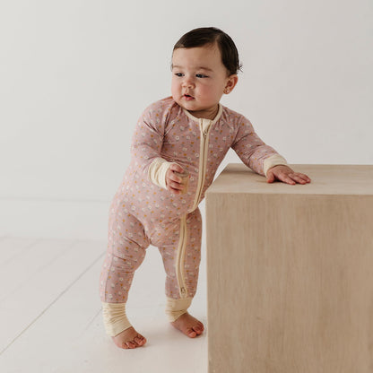 Baby Bamboo Viscose Long Sleeve Zip Romper with Footies | babysprouts