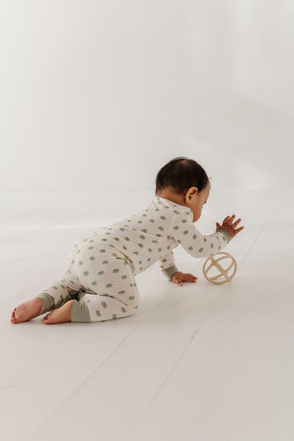 Bamboo Snap Romper - Miniature Frogs
