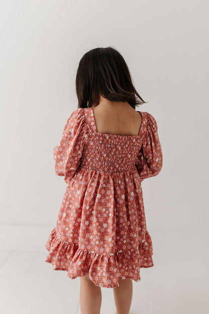 Viscose Long Sleeve Dress - Tiny Petals