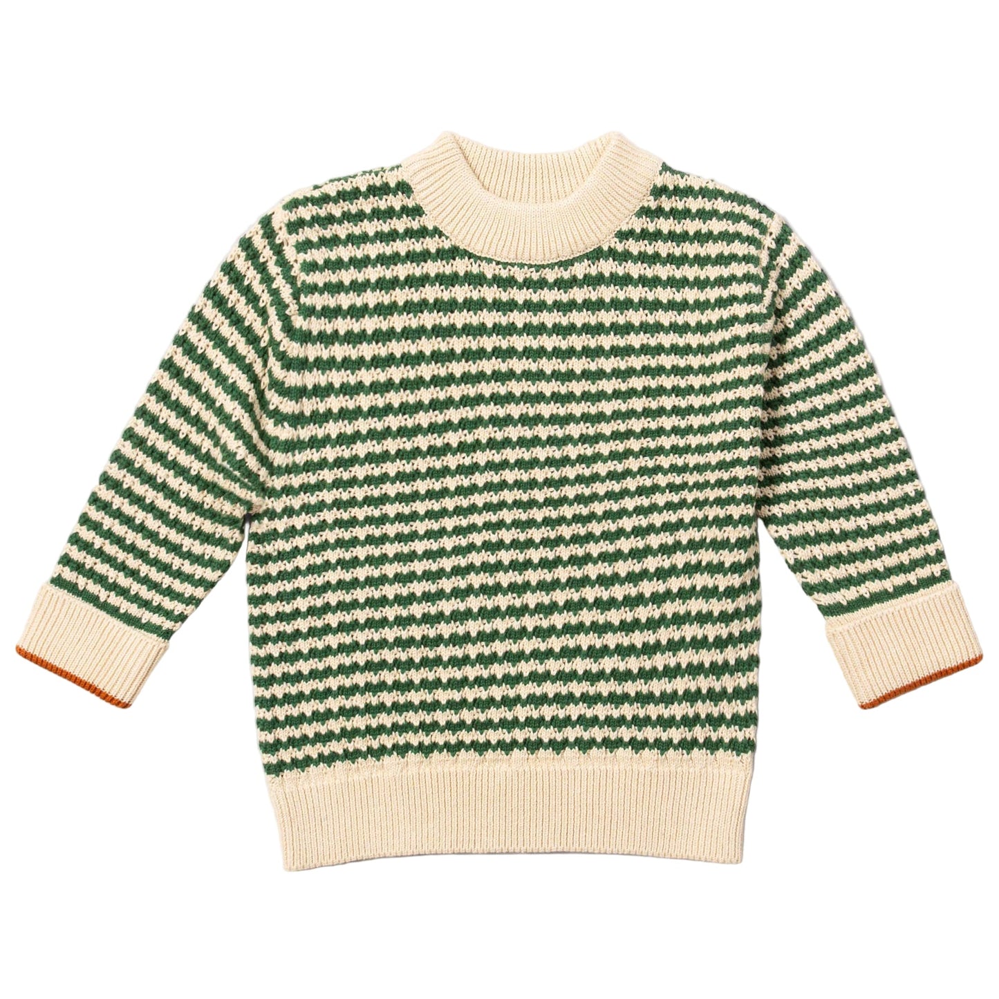 Little Green Radicals Organic Knit Sweater- Olive Striped