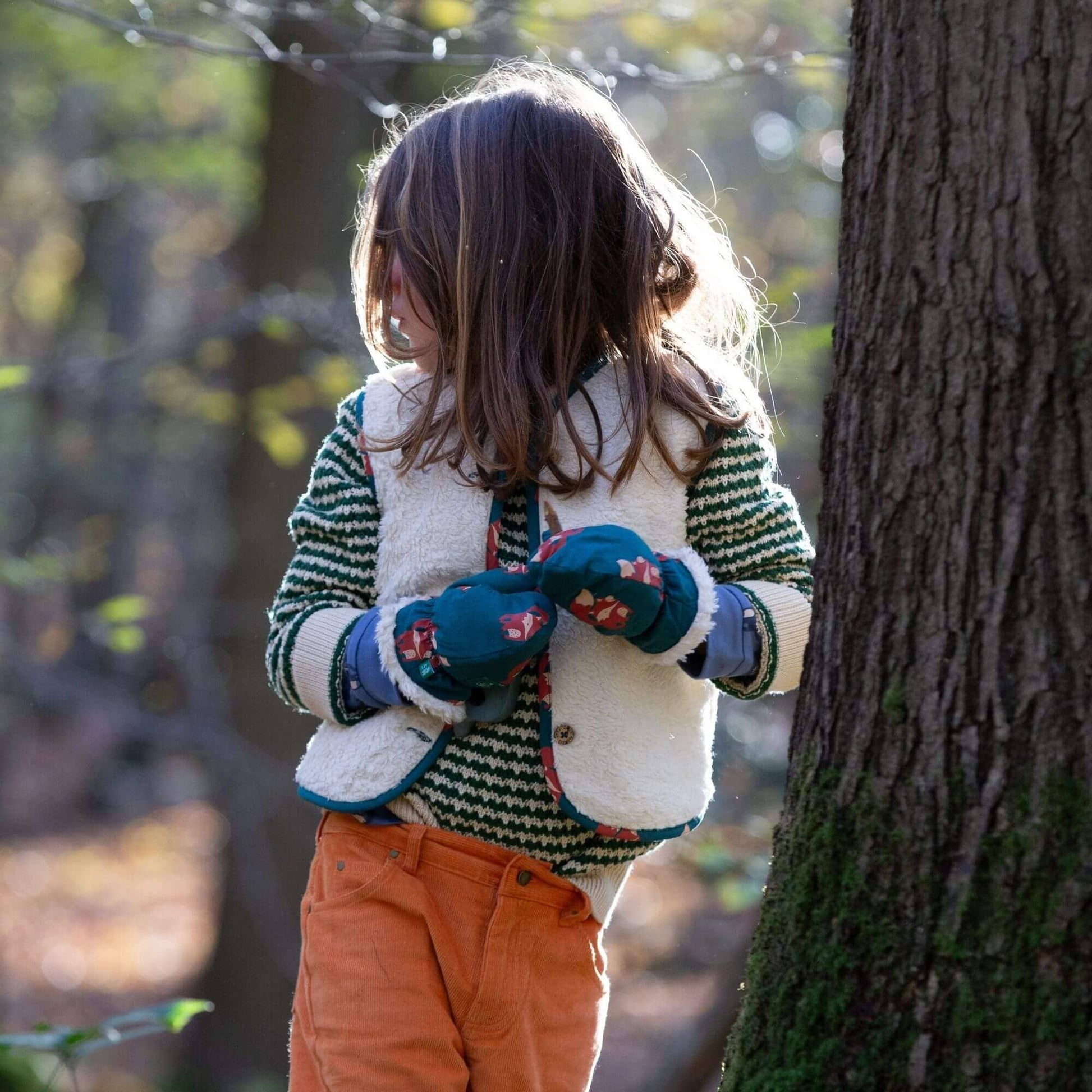 Little Green Radicals Organic Knit Sweater- Olive Striped