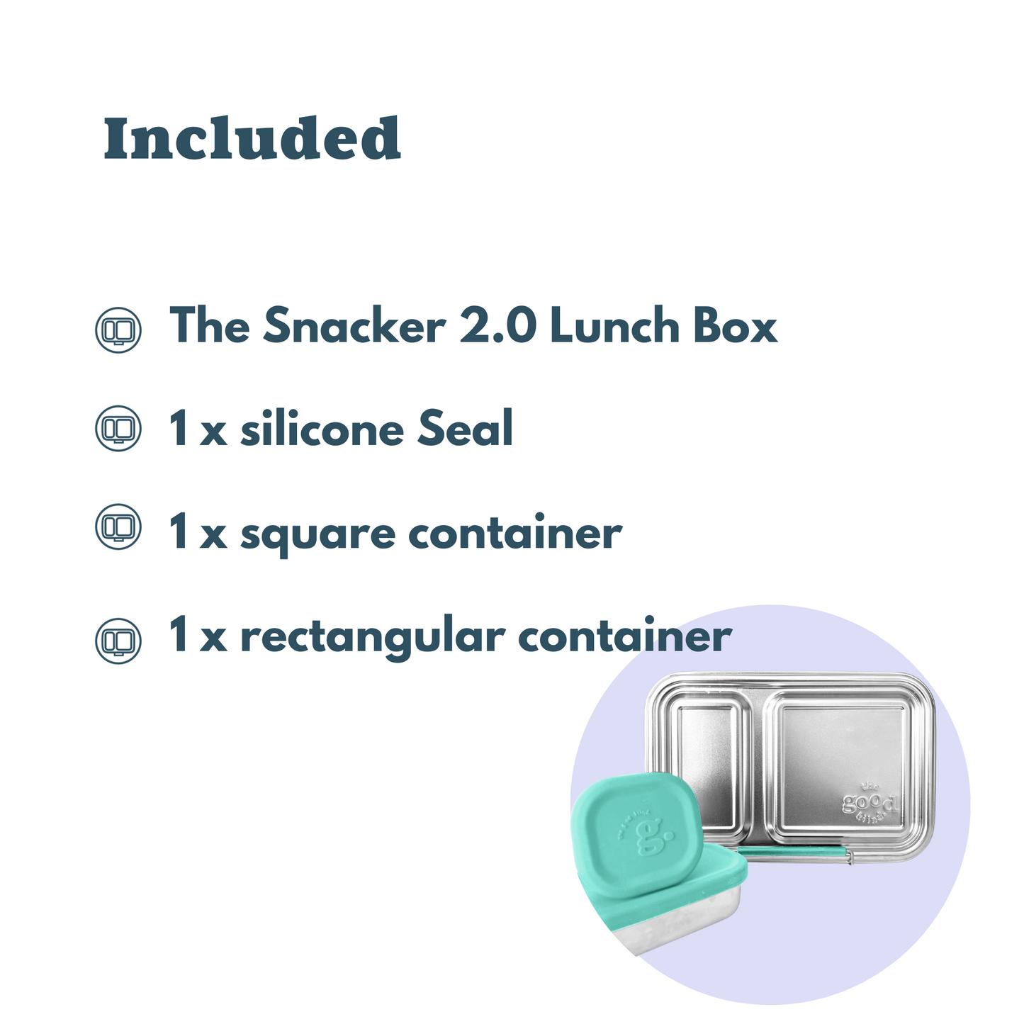 The Snacker™ Lunch Box, Plastic-Free