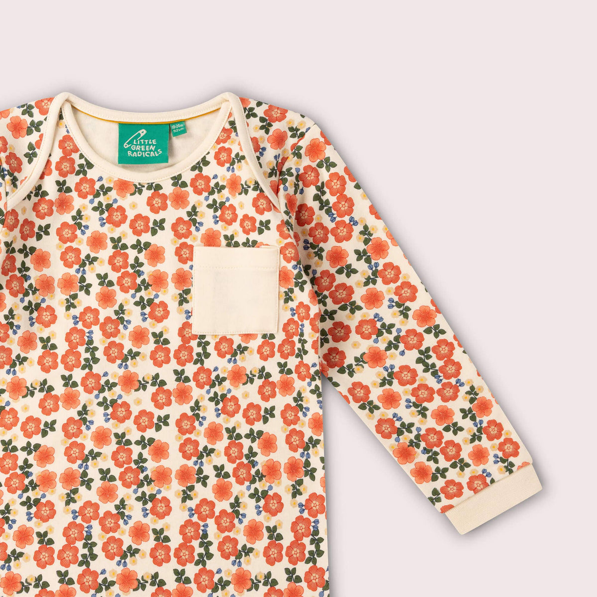 Little Green Radicals Organic Cotton T-Shirt & Jogger Playset - Pink, Petals