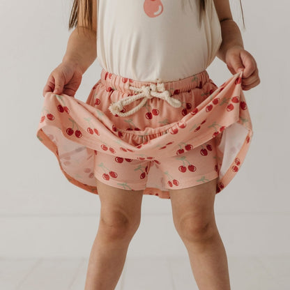 Girls Bamboo Viscose Skort with Built-In Shorts | babysprouts