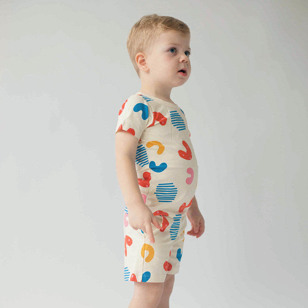 Kids Organic Cotton T-Shirt and Shorts Set - Macaroni | Good Apples Kids
