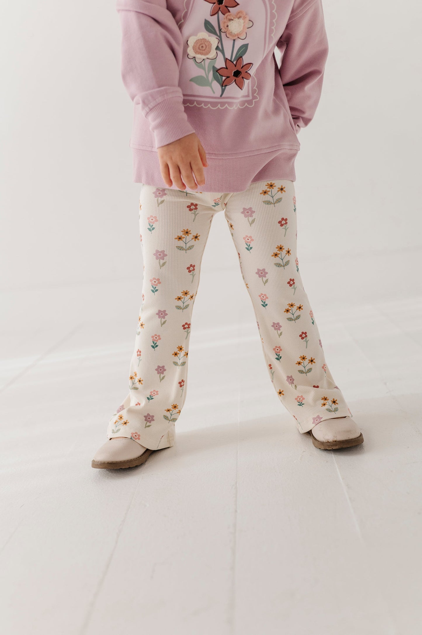 Bamboo Flare Pants - Meadow Bloom