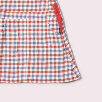 Little Green Radicals Organic Girls' Reversible Pinafore Dress- Holly Berry