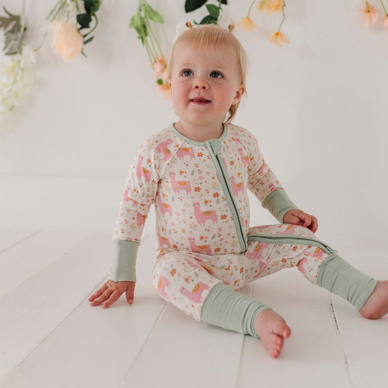 Baby Bamboo Viscose Long Sleeve Zip Romper with Footies | babysprouts