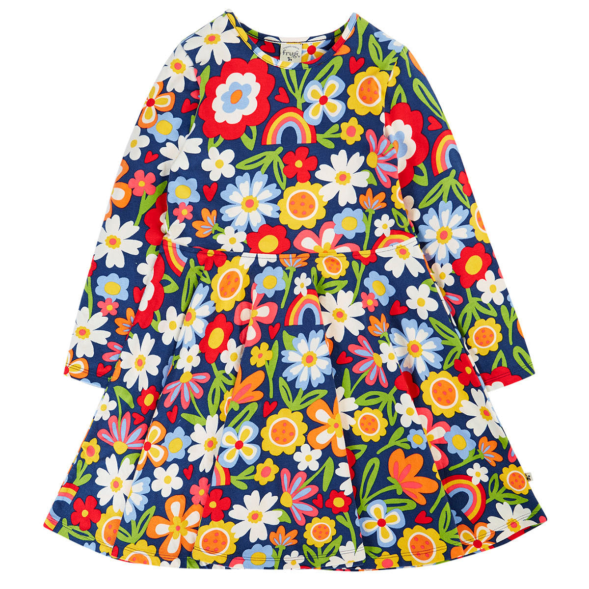 Frugi Organic Cotton Long Sleeve Skater Dress - Beautiful Bunch
