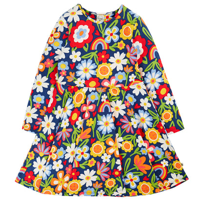 Frugi Organic Cotton Long Sleeve Skater Dress - Beautiful Bunch