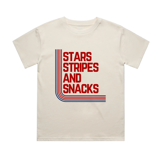 Organic Cotton Stars, Stripes & Snacks T-Shirt | Little Rad Things