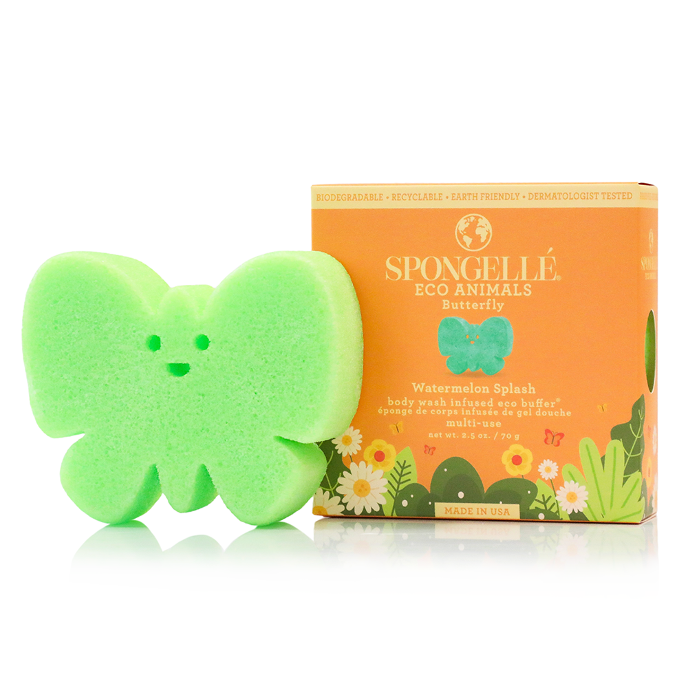 Eco Animals 3-Pack - Biodegradable Kids Bath Sponge Set | Spongellé 