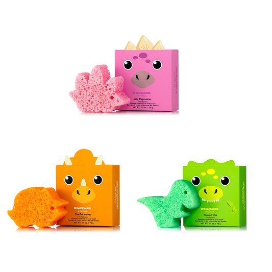 Spongellé Spongeasaurus Dinosaur Body Wash Buffer 3-Pack for Kids