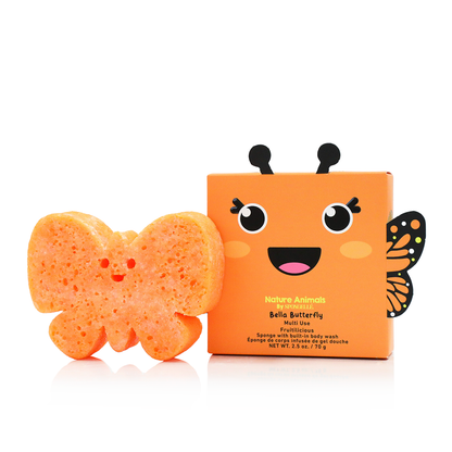 Nature Animals 3-Pack - Kids Body Wash Sponge Set | Spongellé 
