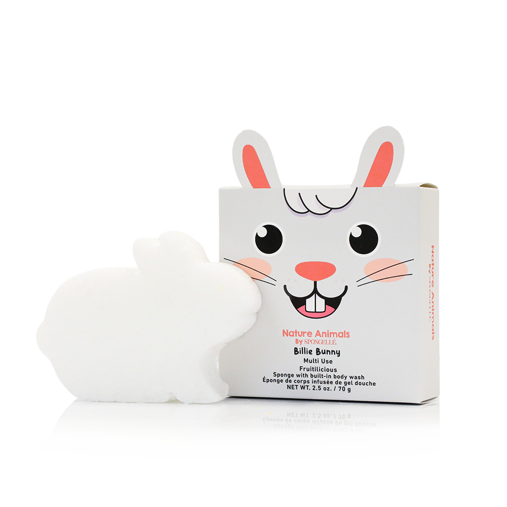 Spongellé Billie Bunny Body Wash Sponge - Kids Bath Time Fun