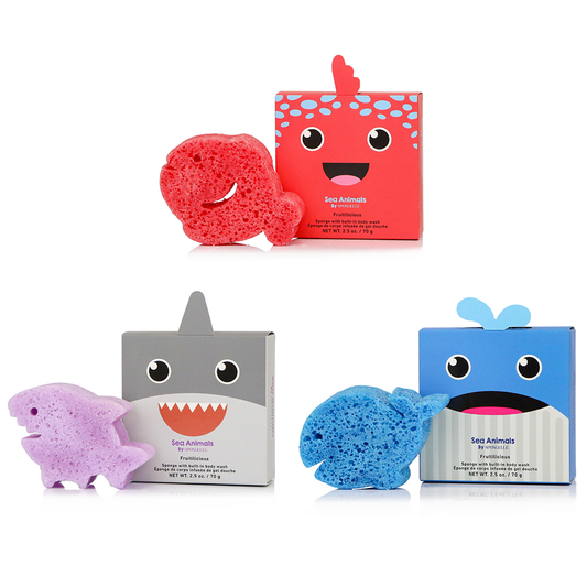 Spongellé Sea Animals Body Wash Buffer 3-Pack for Kids