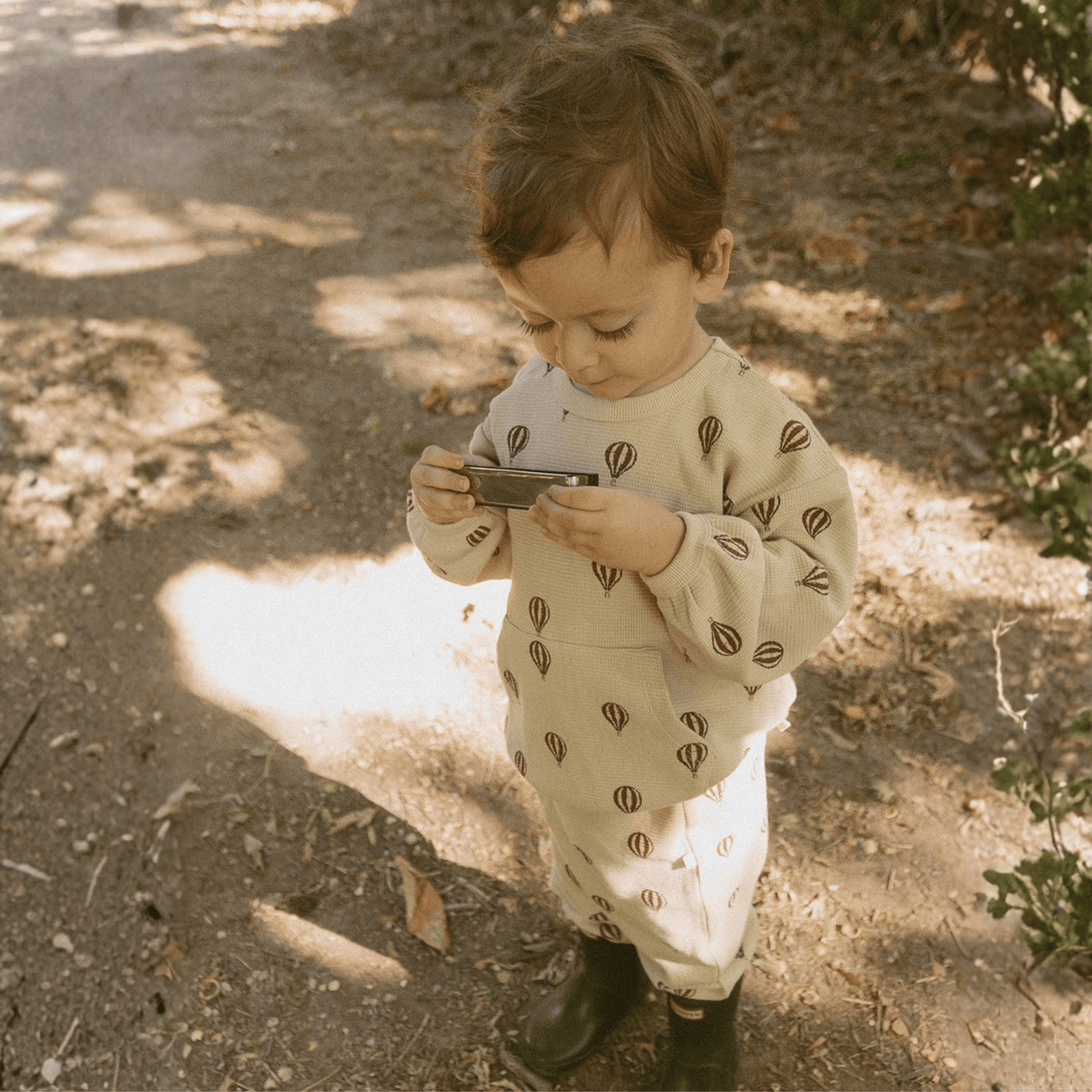 Organic Cotton Tee & Pant Slouch Set - Ballon Voyage