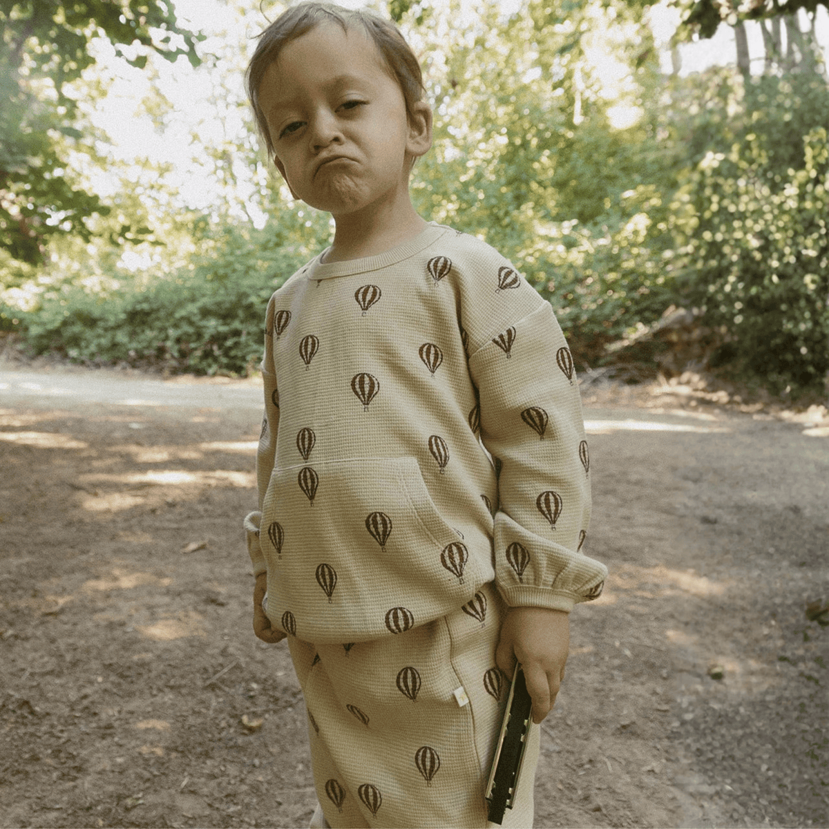 Organic Cotton Tee & Pant Slouch Set - Ballon Voyage