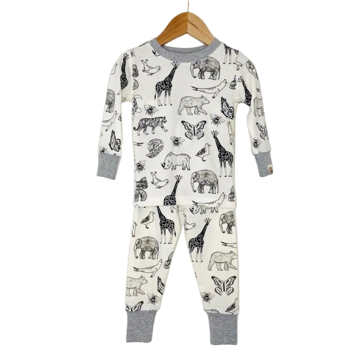Animal Kingdom Organic Pajama Set - Made with Recycled Materials | Me O My Earth