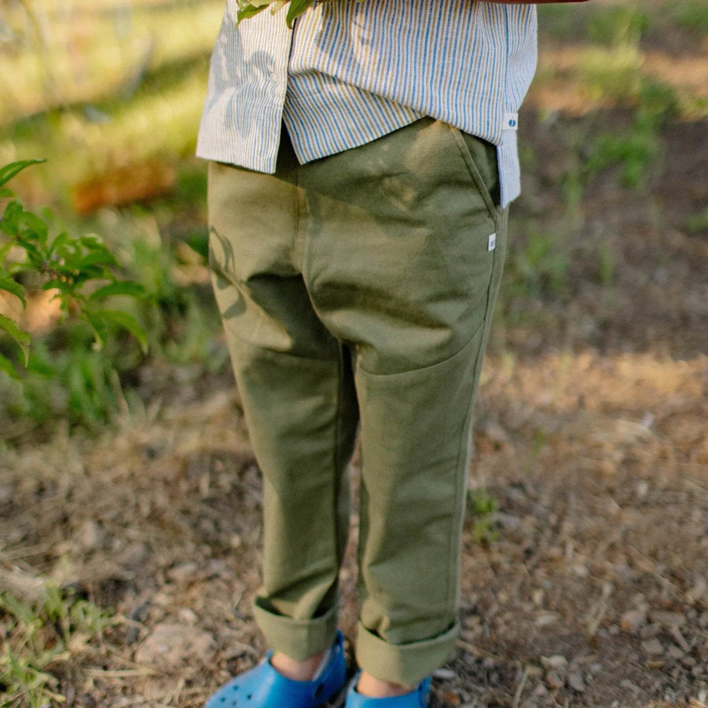 Organic Cotton Twill Kids Pants with Reinforced Knees | Jackalo