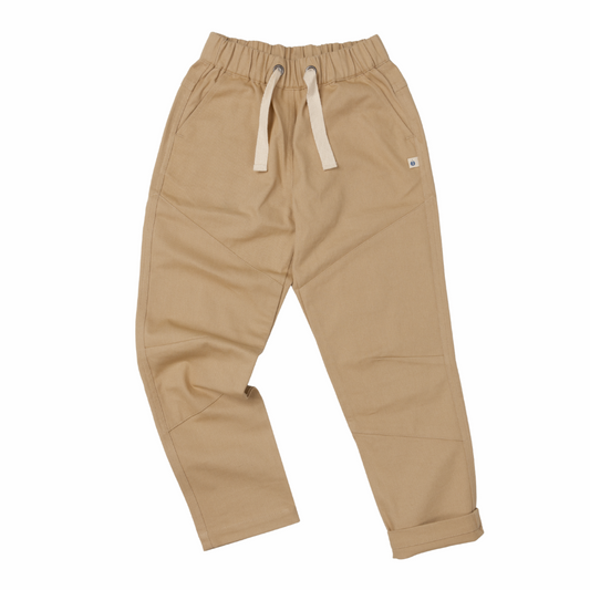 Organic Cotton Twill Kids Pants with Reinforced Knees | Jackalo