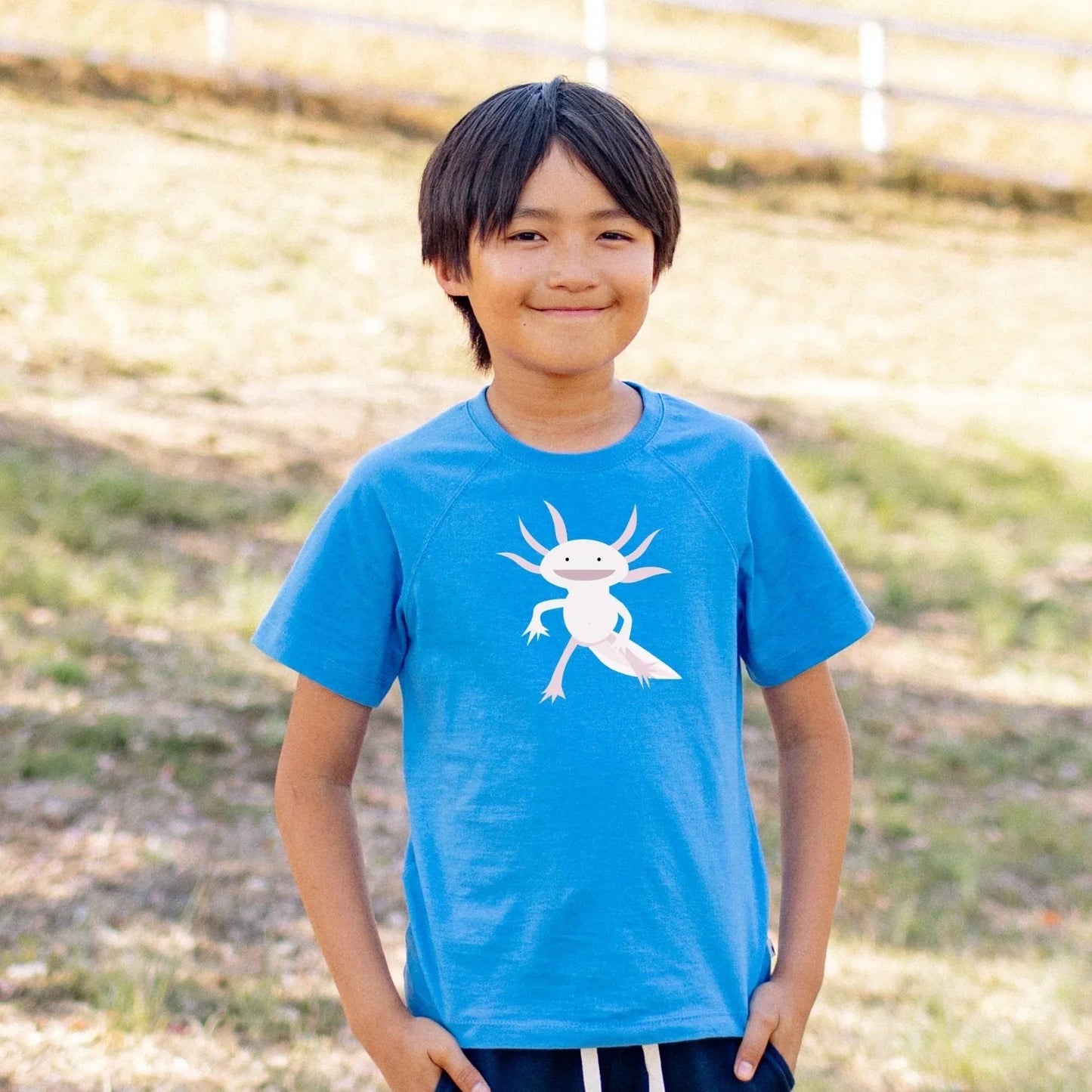 Organic Cotton Axolotl Graphic T-Shirt | Jackalo