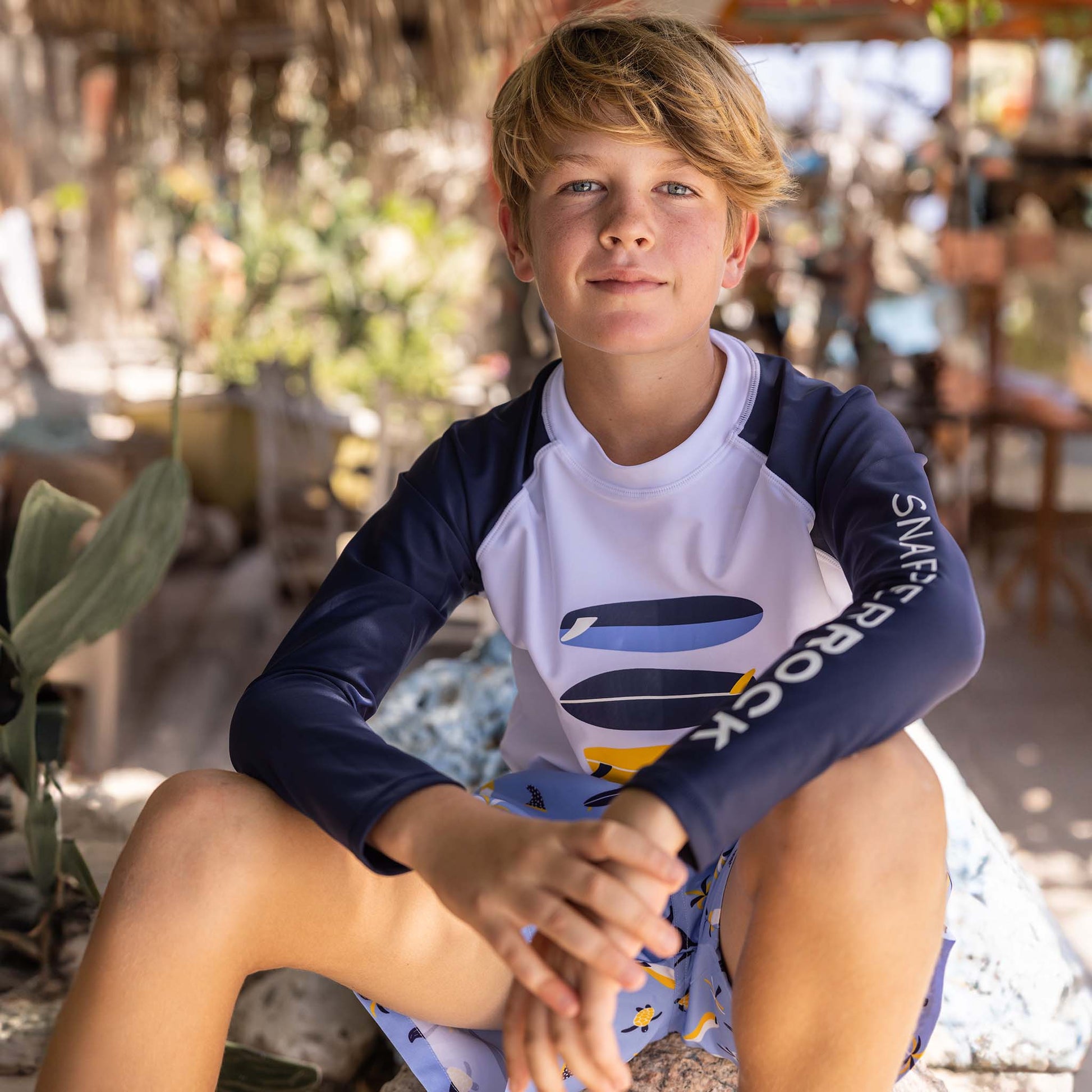 Wave Break Long-Sleeve Rash Guard | Snapper Rock