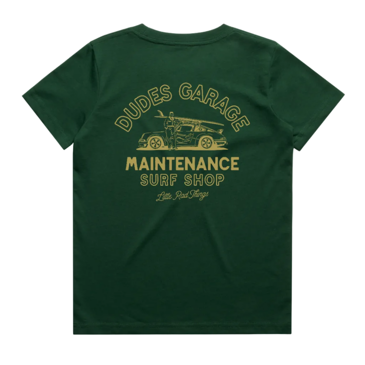Dudes Garage Organic Cotton Tee - Forest Green | Sustainable Kids Shirt