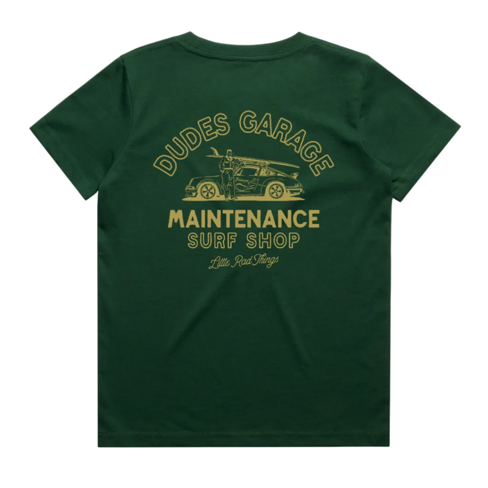 Dudes Garage Organic Cotton Tee - Forest Green | Sustainable Kids Shirt