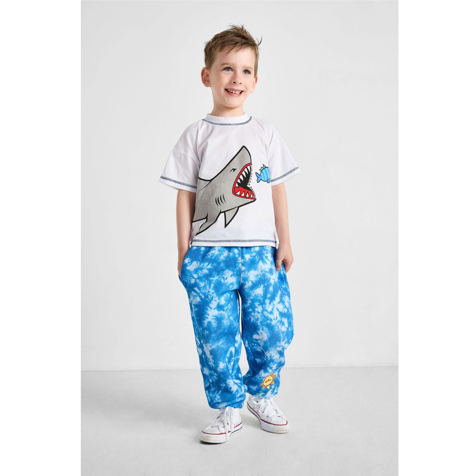 Ocean Tie-Dye Joggers - Organic Cotton & Recycled Polyester | Rebloomed Kids