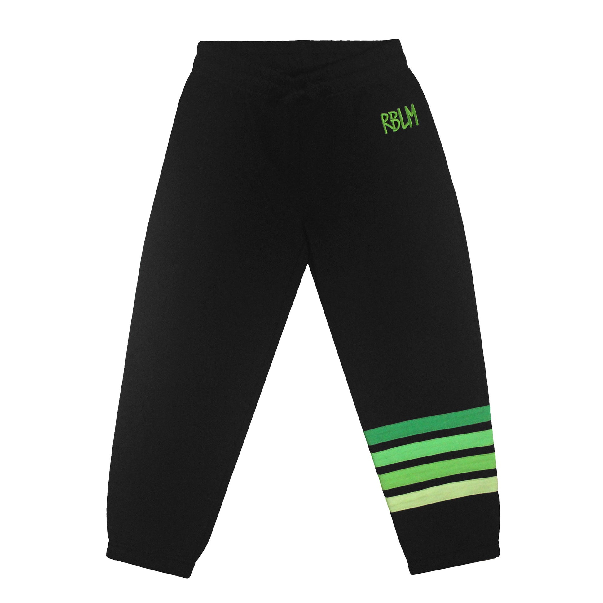 Green Striped Joggers - Organic Cotton & Recycled Polyester | Rebloomed Kids