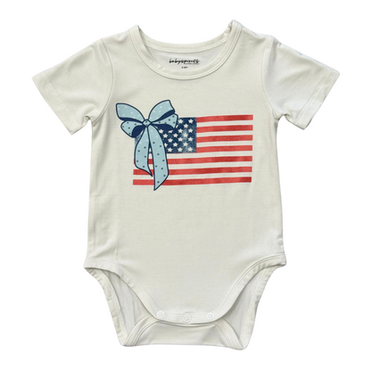 Bamboo Short Sleeve Bodysuit - Americana Prints