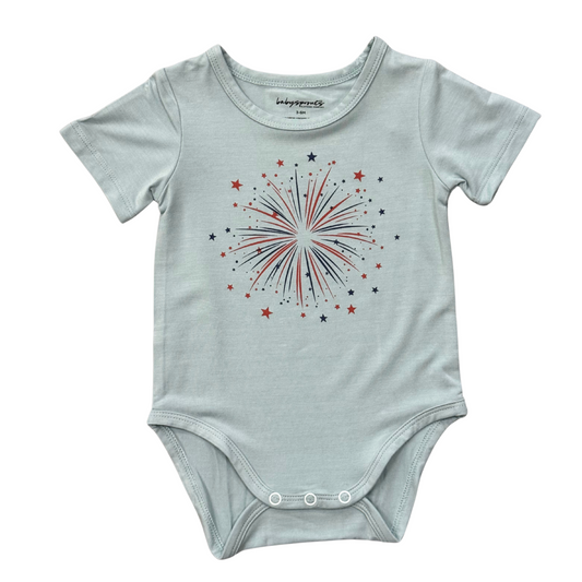 Bamboo Short Sleeve Bodysuit - Americana Prints